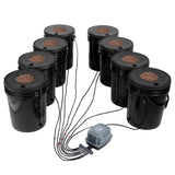 VEVOR DWC Hydroponics Grow System Deep Water Culture 8 Buckets with Air Pump