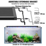 VEVOR Aquarium Light, 14W Full Spectrum Fish Tank Light with 24/7 Natural Mode, Adjustable Timer & 5-Level Brightness, with Aluminum Alloy Shell
