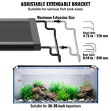 VEVOR Aquarium Light, 26W Full Spectrum Fish Tank Light with 24/7 Natural Mode, Adjustable Timer & 5-Level Brightness, with Aluminum Alloy Shell Extendable Brackets for 30
