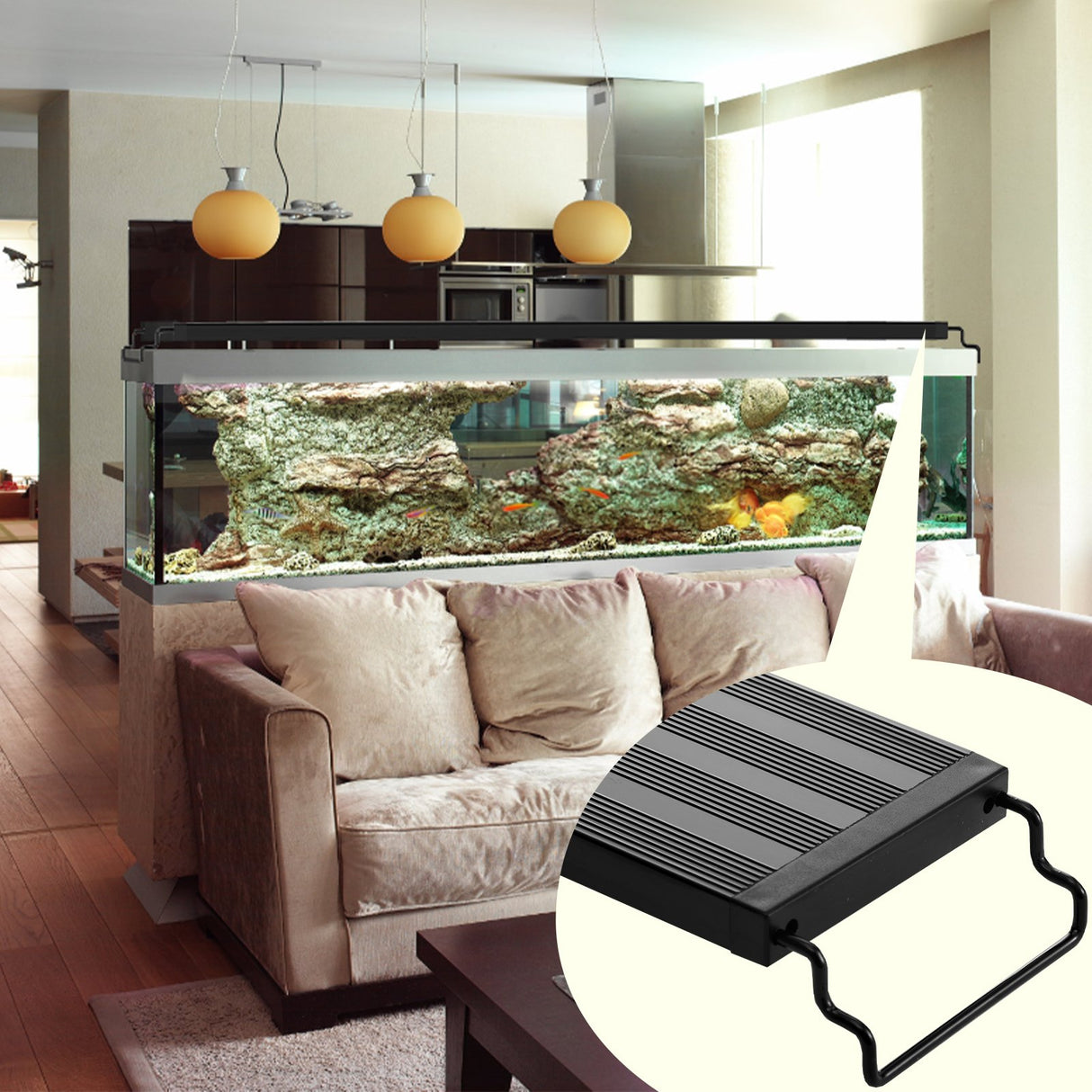 VEVOR Aquarium Light, 48W Full Spectrum Fish Tank Light with 24/7 Natural Mode, Adjustable Timer & 5-Level Brightness, with Aluminum Alloy Shell