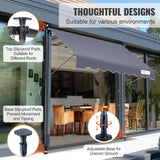 VEVOR Manual Retractable Awning, 3m Outdoor Retractable Patio Awning Sunshade Shelter, Adjustable Patio Door Window Awning Canopy with 39