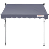 VEVOR Manual Retractable Awning, 3m Outdoor Retractable Patio Awning Sunshade Shelter, Adjustable Patio Door Window Awning Canopy with 39