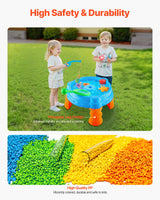 VEVOR Water Table for Toddlers Kids Activity Sensory Table with 9PCS Accessories - Top-Down View