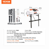 VEVOR ATV Sprayer 60 L/15.9 Gal ATV/UTV Spot Sprayer with A Nozzle Boom 1.9 GPM - Close-Up Angle