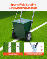 VEVOR Dry Line Marker 2-Wheel 50 or 100 mm Lines Heavy Duty Steel Chalker 11.3kg - Front View