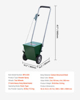 VEVOR Dry Line Marker 2-Wheel 50 or 100 mm Lines Heavy Duty Steel Chalker 11.3kg