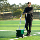 VEVOR Dry Line Marker 2-Wheel 50 or 100 mm Lines Heavy Duty Steel Chalker 11.3kg - Close-Up Angle