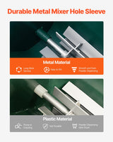 VEVOR Dry Line Marker 4-Wheel 50 or 100 mm Lines Heavy Duty Steel Chalker 22.7kg - 45-Degree Angle