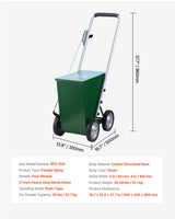 VEVOR Dry Line Marker 4-Wheel 50 or 100 mm Lines Heavy Duty Steel Chalker 22.7kg