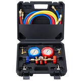 VEVOR AC Gauge Set - 3 Way AC Manifold Gauge Set for R134A R22 R12 R502 Refrigerant, Freon Gauges with 5ft Hoses, Couplers, Can Tap Works on Car Auto Freon Charging and Evacuation - Extra Image