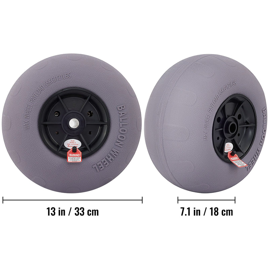 Balloon Beach Wheels Replacement Beach Tires 13" TPU 121 LBS Load Capacity