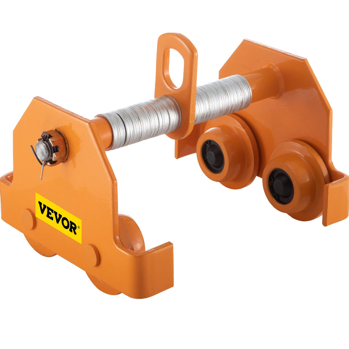 VEVOR Manual Trolley 11000LBS/5 Ton Load Capacity Beam Trolley 4.5-8 inch Adjustable Width Push Beam Track Roller Trolley Powder Coating with Dual Wheels Garage Hoist for Straight Curved I Beam