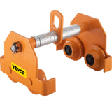 VEVOR Manual Trolley 11000LBS/5 Ton Load Capacity Beam Trolley 4.5-8 inch Adjustable Width Push Beam Track Roller Trolley Powder Coating with Dual Wheels Garage Hoist for Straight Curved I Beam