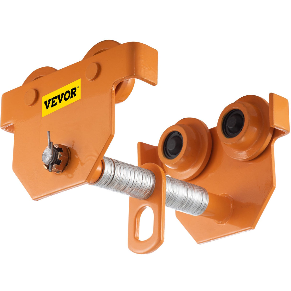 VEVOR Manual Trolley 11000LBS/5 Ton Load Capacity Beam Trolley 4.5-8 inch Adjustable Width Push Beam Track Roller Trolley Powder Coating with Dual Wheels Garage Hoist for Straight Curved I Beam