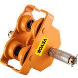 VEVOR Manual Trolley 11000LBS/5 Ton Load Capacity Beam Trolley 4.5-8 inch Adjustable Width Push Beam Track Roller Trolley Powder Coating with Dual Wheels Garage Hoist for Straight Curved I Beam - Extra Image