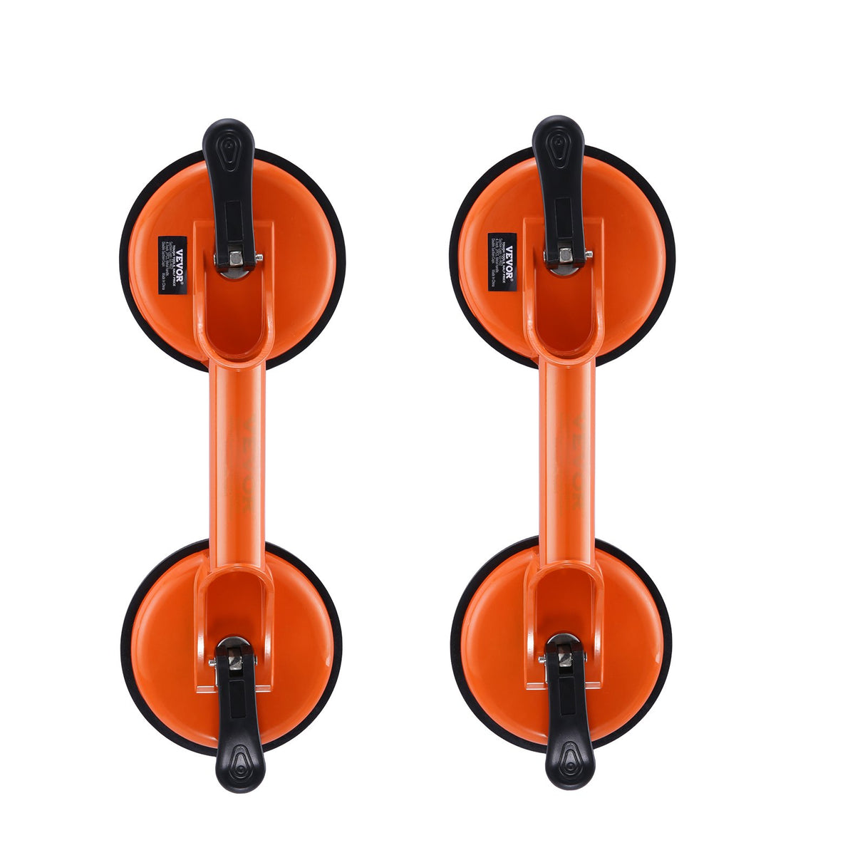 VEVOR Glass Suction Cup, 119 mm 2 Pack 150 kg Load Capacity, Vacuum Suction Cup with Aluminum Handle, Heavy Duty Industrial Suction Cup Lifter Tool for Glass, Granite, Tile, Metal, Wood Panel Lifting