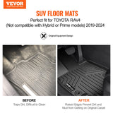VEVOR Automotive Floor Mats Fits Toyota RAV4 (Not for Hybrid or Prime) 2019-2024 - Front View