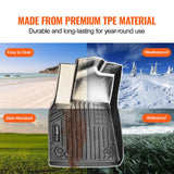 VEVOR Automotive Floor Mats Fits for Tesla Model Y 2021-2024 3 pcs TPE Liners - Top-Down View