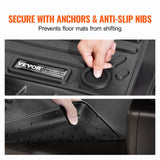 VEVOR Automotive Floor Mats Fits for Tesla Model Y 2021-2024 3 pcs TPE Liners - 45-Degree Angle