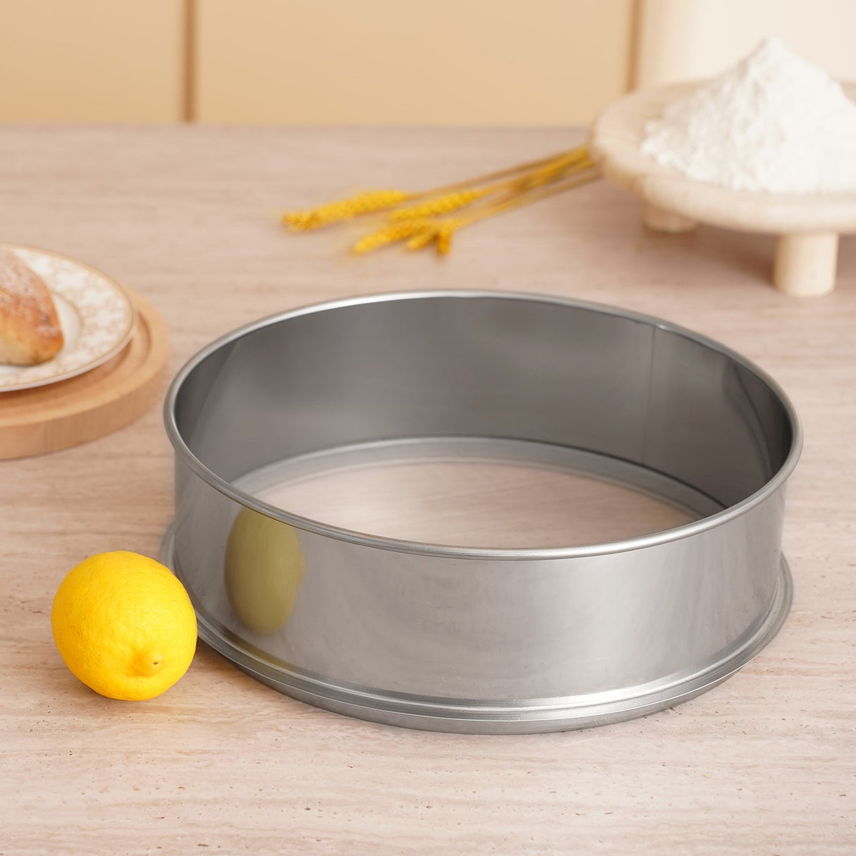 Flour Sieve Fine Mesh, 80 Mesh Flour Sifter, 304 Stainless Steel Fine Mesh Sifter Food-grade, Dia. 12.6" Fine Mesh Strainers for Baking, 5 Sizes Mesh hole for Mungbean, Rice, Flour, Pearl Powder