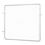 Chain Link Fence Gate, 70 x 72 in, Adjustable Chain Link Fence Panel, Fit 3 ft (W) x 4 ft (H) Garden Fence Gate Opening, Rust-Resistant Galvanized Fencing Gate for Farm Posts Not Included