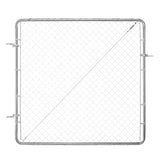 Chain Link Fence Gate, 70 x 72 in, Adjustable Chain Link Fence Panel, Fit 3 ft (W) x 4 ft (H) Garden Fence Gate Opening, Rust-Resistant Galvanized Fencing Gate for Farm Posts Not Included