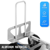 VEVOR Aluminum Hand Truck 3 in 1 Folding Hand Truck Convertible Hand Truck and Dolly - Front View