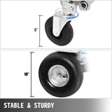 VEVOR Aluminum Hand Truck 3 in 1 Folding Hand Truck Convertible Hand Truck and Dolly - Rear View