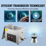 VEVOR Ultrasonic Cleaner with Digital Timer & Heater, Professional Ultra Sonic Jewelry Cleaner, Stainless Steel Heated Cleaning Machine for Glasses Watch Rings Small Parts Circuit Board (10L) - Side View