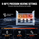 VEVOR 15L Ultrasonic Cleaner with Heater Timer & Basket Digital Sonic Machine - Top-Down View