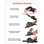 Retractable Ratchet Straps, 50.8 mm x 3 m, Tie Down Straps with S Hooks, 1375 kg Break Strength, 2 Soft Loops, Tie Down Ratcheting for Moving, Trailers, Motorcycles, Kayaks, Car Roof, 2 Pack