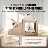 VEVOR Pet Bunk Bed with Stairs Dog/Cat Window Perch for Bedside Indoor Use - Top-Down View