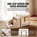 VEVOR Pet Bunk Bed with Stairs Dog/Cat Window Perch for Bedside Indoor Use - 45-Degree Angle