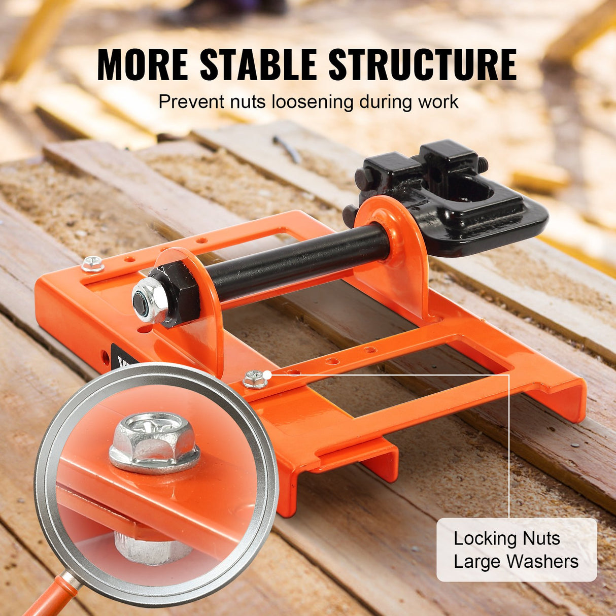 VEVOR Chainsaw Mill, Vertical Lumber Cutting Guide with 5.1-15.2cm Cutting Width, Cast Iron Portable Timber Chainsaw Attachment, Lightweight Wood