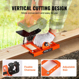 VEVOR Chainsaw Mill, Vertical Lumber Cutting Guide with 5.1-15.2cm Cutting Width, Cast Iron Portable Timber Chainsaw Attachment, Lightweight Wood