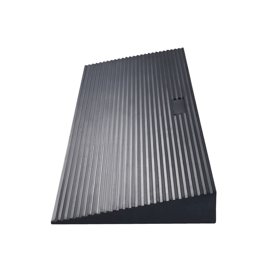 4 cm Rise Cuttable Threshold Ramp for Sweeping Robot, 90 cm Wide Natural Rubber Wheelchair Ramp, Non-Slip Solid Rubber Ramp with Double-Sided Tape for Doorways, Driveways, Bathroom, Smooth Tile