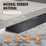 3 cm Rise Cuttable Threshold Ramp for Sweeping Robot, 90 cm Wide Natural Rubber Wheelchair Ramp, Non-Slip Solid Rubber Ramp with Double-Sided Tape for Doorways, Driveways, Bathroom, Smooth Tile