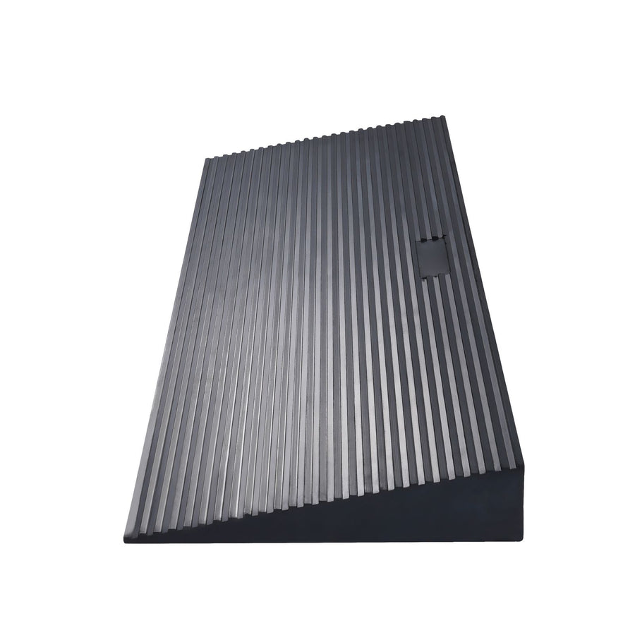 3 cm Rise Cuttable Threshold Ramp for Sweeping Robot, 90 cm Wide Natural Rubber Wheelchair Ramp, Non-Slip Solid Rubber Ramp with Double-Sided Tape for Doorways, Driveways, Bathroom, Smooth Tile