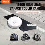 VEVOR 3 cm Rise Cuttable Threshold Ramp for Sweeping Robot, 90 cm Wide Natural Rubber Wheelchair Ramp, Non-Slip Solid Rubber Ramp with Double-Sided Tape for Doorways, Driveways, Bathroom, Smooth Tile - Front View