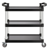 VEVOR Heavy Duty Utility Cart 500 lbs Capacity 3-tier Service Cart with Wheels
