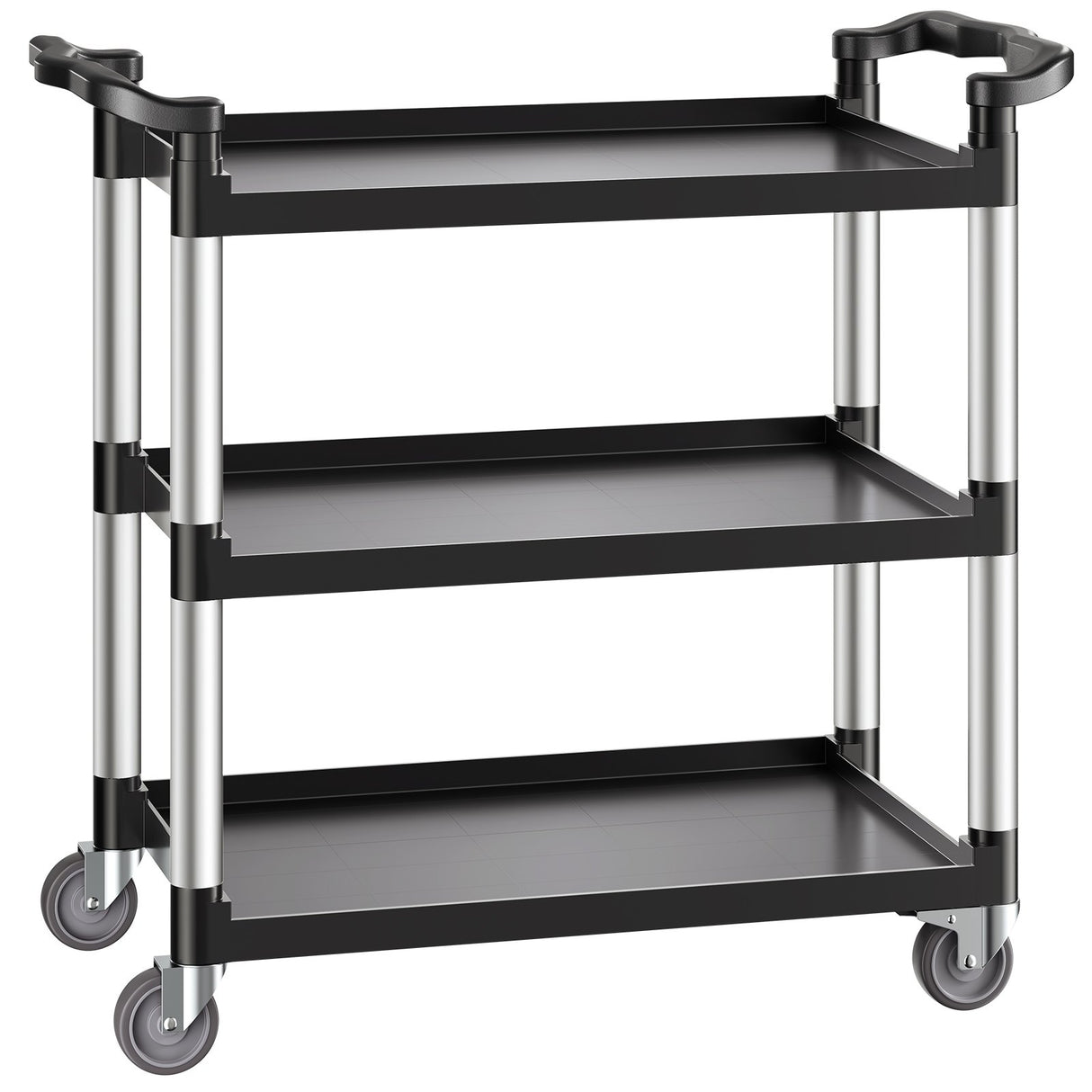 VEVOR Heavy Duty Utility Cart 500 lbs Capacity 3-tier Service Cart with Wheels