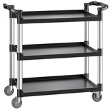 VEVOR Heavy Duty Utility Cart 500 lbs Capacity 3-tier Service Cart with Wheels - Extra Image