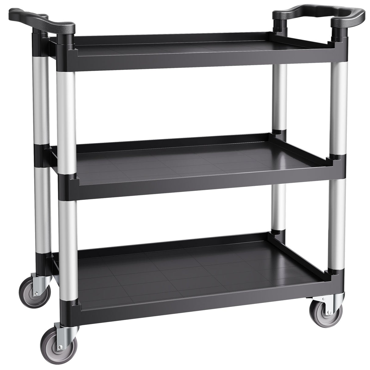 VEVOR Heavy Duty Utility Cart 500 lbs Capacity 3-tier Service Cart with Wheels