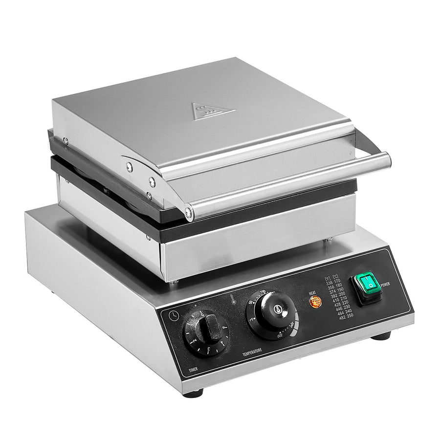 Commercial Waffle Maker, 4PCS Round Waffle Baker Machine,1750W Non-Stick Stainless Steel Belgian Waffle Iron with Temperature and Time Control, for Restaurant Bakery Snack Bar Family