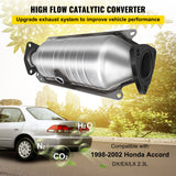 VEVOR Catalytic Converter Compatible with 1998-2002 Honda Accord 2.3L, Direct-Fit High Flow Series Cat Converter, Stainless Steel Exhaust Converter Pipe with Flange Design & Gasket (OBD III Compliant) - Front View