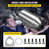 VEVOR Catalytic Converter Compatible with 1998-2002 Honda Accord 2.3L, Direct-Fit High Flow Series Cat Converter, Stainless Steel Exhaust Converter Pipe with Flange Design & Gasket (OBD III Compliant) - 45-Degree Angle
