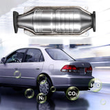 VEVOR Catalytic Converter Compatible with 1998-2002 Honda Accord 2.3L, Direct-Fit High Flow Series Cat Converter, Stainless Steel Exhaust Converter Pipe with Flange Design & Gasket (OBD III Compliant) - Low Angle