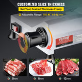 VEVOR Commercial Meat Slicer, 240W Electric Deli Food Slicer, 10 inch Carbon Steel Blade Electric Food Slicer, 350-400RPM Meat Slicer, 0 - 0.47 inch
