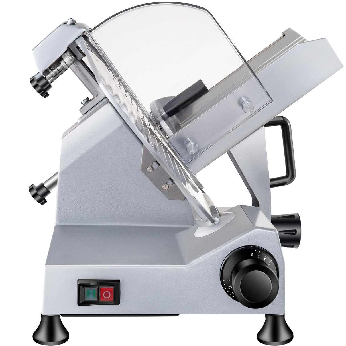 VEVOR Commercial Meat Slicer, 240W Electric Deli Food Slicer, 10 inch Carbon Steel Blade Electric Food Slicer, 350-400RPM Meat Slicer, 0 - 0.47 inch