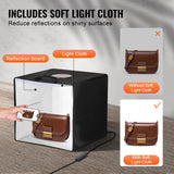 VEVOR Photo Studio Light Box 3000-5600K 6 Double-Sided Color Backdrops, 31.5 x 31 x 31 cm - 45-Degree Angle